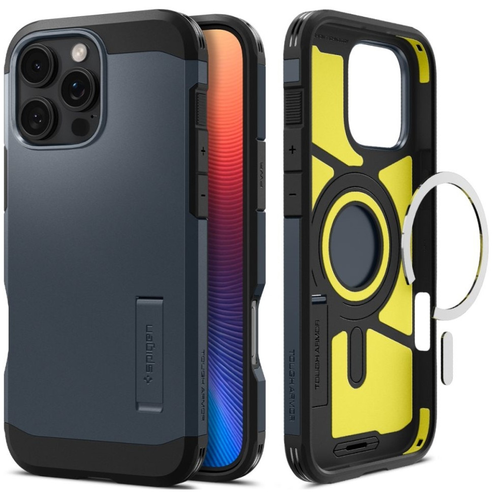 Θήκη Apple iPhone 16 Pro - Spigen Tough Armor AI MagFit Ανθεκτική με MagSafe - Metal Slate (ACS08147)