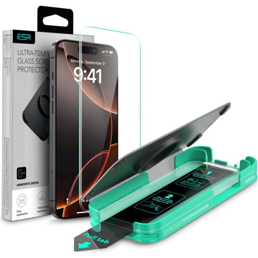 Αντιχαρακτικό Γυαλί Προστασίας Apple iPhone 16 Pro - ESR Armorite Ultra Tempered Glass Οθόνης - Clear (4894240236055)