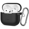 Θήκη Apple AirPods 4th Gen - Tech-Protect Silicone Hook Σιλικόνης - Black (5906302370047)