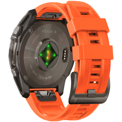 Λουράκι Garmin Fenix 5/6/6 Pro/7/8/E (47mm) - Tech-Protect Silicone Σιλικόνης - Orange (5906302377190)