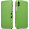 Θήκη Apple iPhone X / XS - iCarer Luxury Series Side-Open Δερμάτινη - Green (RI802-GN)
