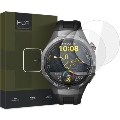 Αντιχαρακτικό Γυαλί Προστασίας Huawei Watch GT 5 Pro 46mm - Hofi Premium Pro+ Tempered Glass Οθόνης - 2 Τεμάχια - Clear (5906302371174)