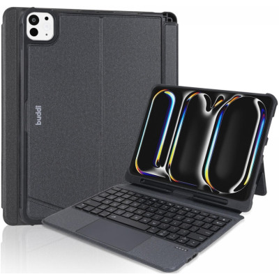 Θήκη Apple iPad Pro 11" 2025 / 2024 - Buddi Thorn Keyboard Case με Υποδοχή για Apple Pencil και Αποσπώμενο Μαγνητικό Πληκτρολόγιο Bluetooth - Black (8719246455612)