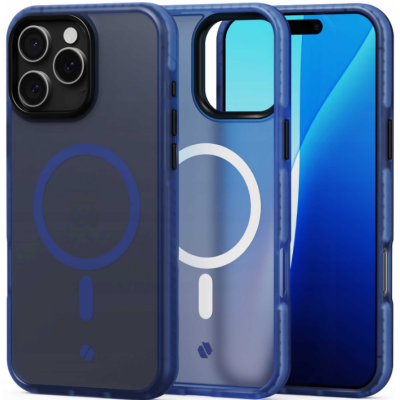 Θήκη iPhone 16 Pro Max Spacecase Hybrid Fusion Mag Ημιδιάφανη Σκληρή με MagSafe - Dark Blue (5905719112493)