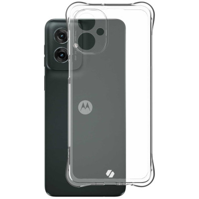 Θήκη Motorola Moto G55 Spacecase Anti-Shock Διάφανη Σιλικόνης 1mm - Clear (5905719112967)