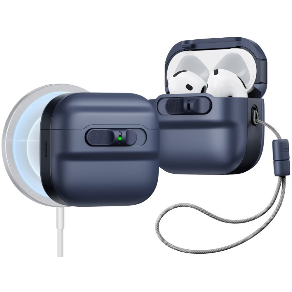 Θήκη AirPods 4th Gen ESR Pulse FlickLock Case HaloLock με MagSafe & Λουράκι Χειρός - Blue (4894240229002)