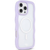Θήκη iPhone 16 Pro Max HappyCase Wavy Διάφανη Σκληρή με MagSafe & TPU Bumper - Purple (8719246462146)