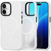 Θήκη iPhone 16 Spacecase Hybrid Fusion Mag Ημιδιάφανη Σκληρή με MagSafe - Frost Clear (5905719112387)