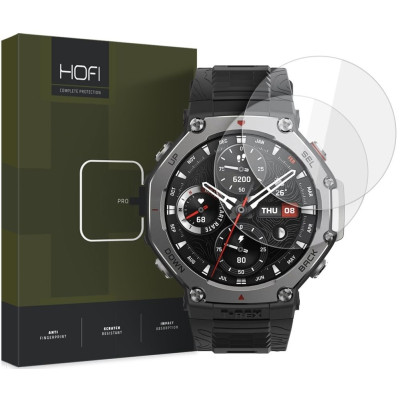 Αντιχαρακτικό Γυαλί Προστασίας Amazfit T-Rex 3 Hofi Premium Pro+ Tempered Glass Οθόνης 2 Τεμάχια - Clear (5906302372485)