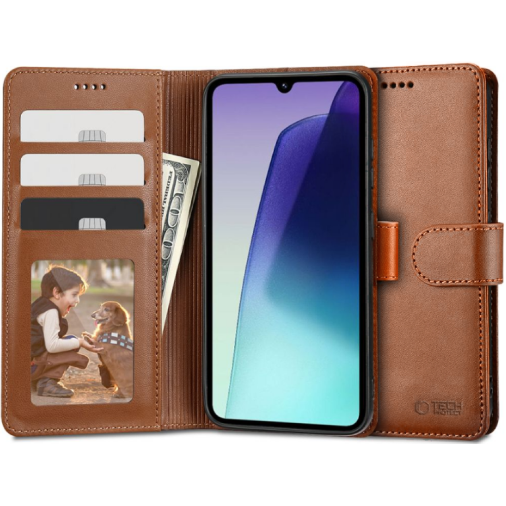Θήκη Xiaomi Redmi 14C / Poco C75 Tech-Protect Wallet Πορτοφόλι - Brown (5906302380084)