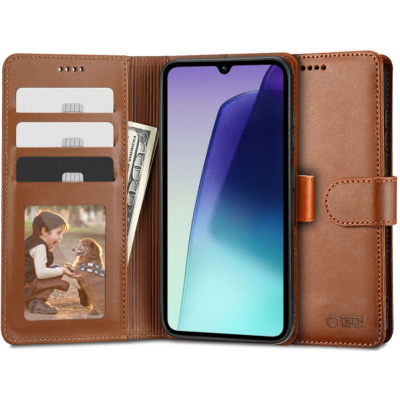 Θήκη Xiaomi Redmi 14C / Poco C75 Tech-Protect Wallet Πορτοφόλι - Brown (5906302380084)