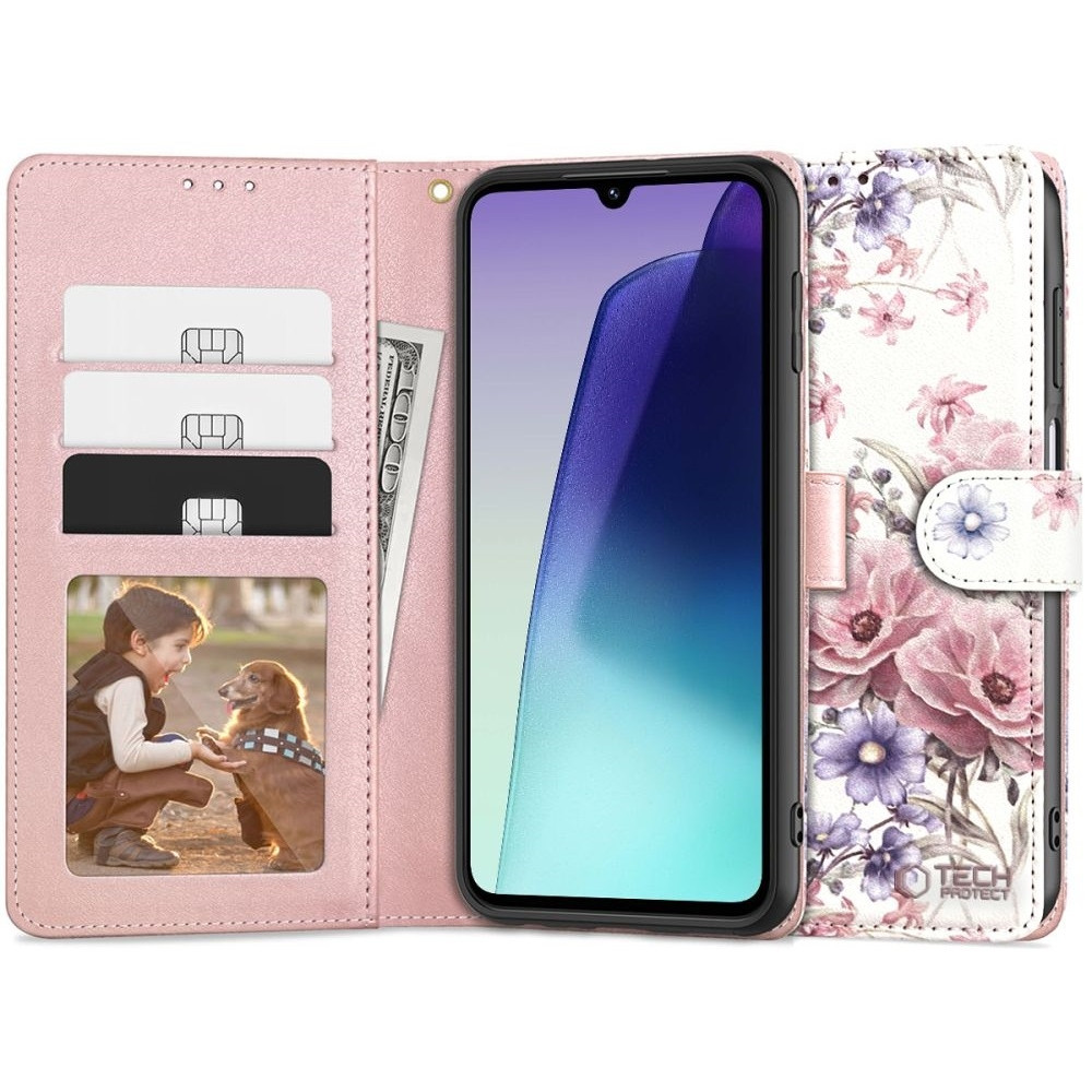 Θήκη Xiaomi Redmi 14C / Poco C75 Tech-Protect Wallet Πορτοφόλι - Blossom Flower (5906302380077)