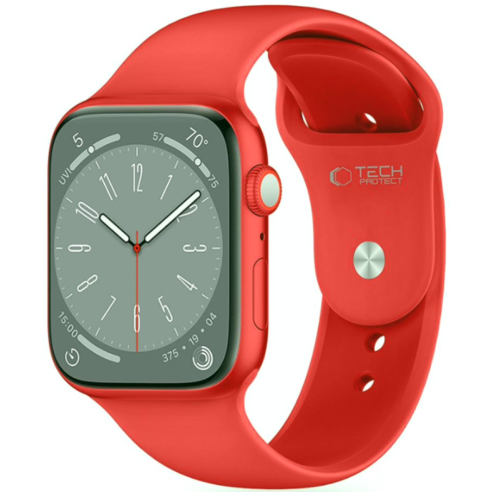 Λουράκι Apple Watch Ultra/SE/11/10/9/8/7/6/5/4 (49/46/45/44mm) Tech-Protect Silicone Σιλικόνης - Red (5906302375233)