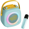 Ασύρματο Ηχείο Bluetooth Kiddoboo KidsVoice BT Speaker & Mic για Karaoke με Μικρόφωνο / Βάση Στήριξης Smartphone & RGB Φωτισμό - Mint (KB23028MNT)