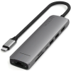 Αντάπτορας Satechi 7in1 USB-C Slim Multiport Adapter Type-C (male) σε 1 x Type-C 100W / 2 x USB-A 3.2 10Gbps / 1 x HDMI 4K 60Hz / 1 x Ethernet 1 Gigabit / 1 x SD / 1 x MicroSD - Space Grey (ST-P7SM)