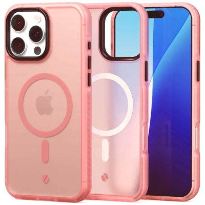 Θήκη iPhone 16 Pro Spacecase Hybrid Fusion Mag Ημιδιάφανη Σκληρή με MagSafe - Pink (5905719112462)