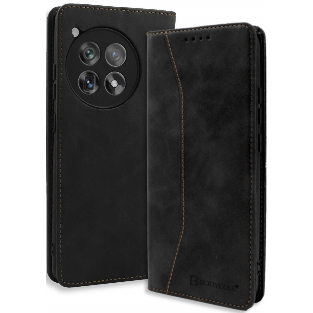 Θήκη OnePlus 12R Bodycell Book Case Πορτοφόλι - Black (5206015079795)