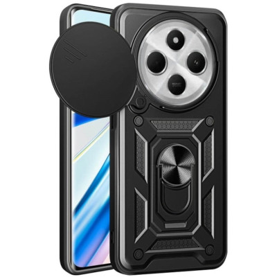 Θήκη Xiaomi Redmi 14C / Poco C75 Bodycell Armor Slide Ανθεκτική με Κάλυμμα για την Κάμερα & Μεταλλικό Ring Holder - Black (5206015080289)