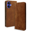 Θήκη iPhone 16 Plus Bodycell Book Case Πορτοφόλι - Brown (5206015079689)