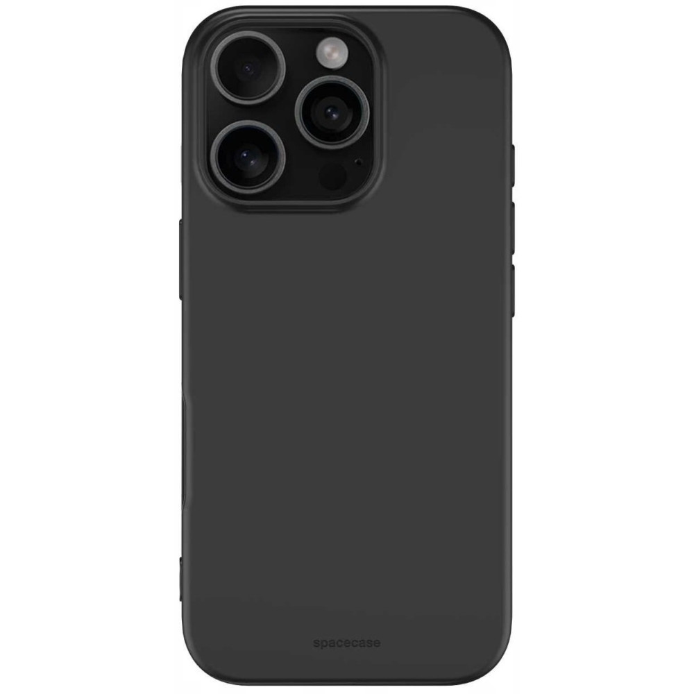 Θήκη iPhone 16 Pro Max Spacecase Silicone Case Σιλικόνης - Black (5905719111595)