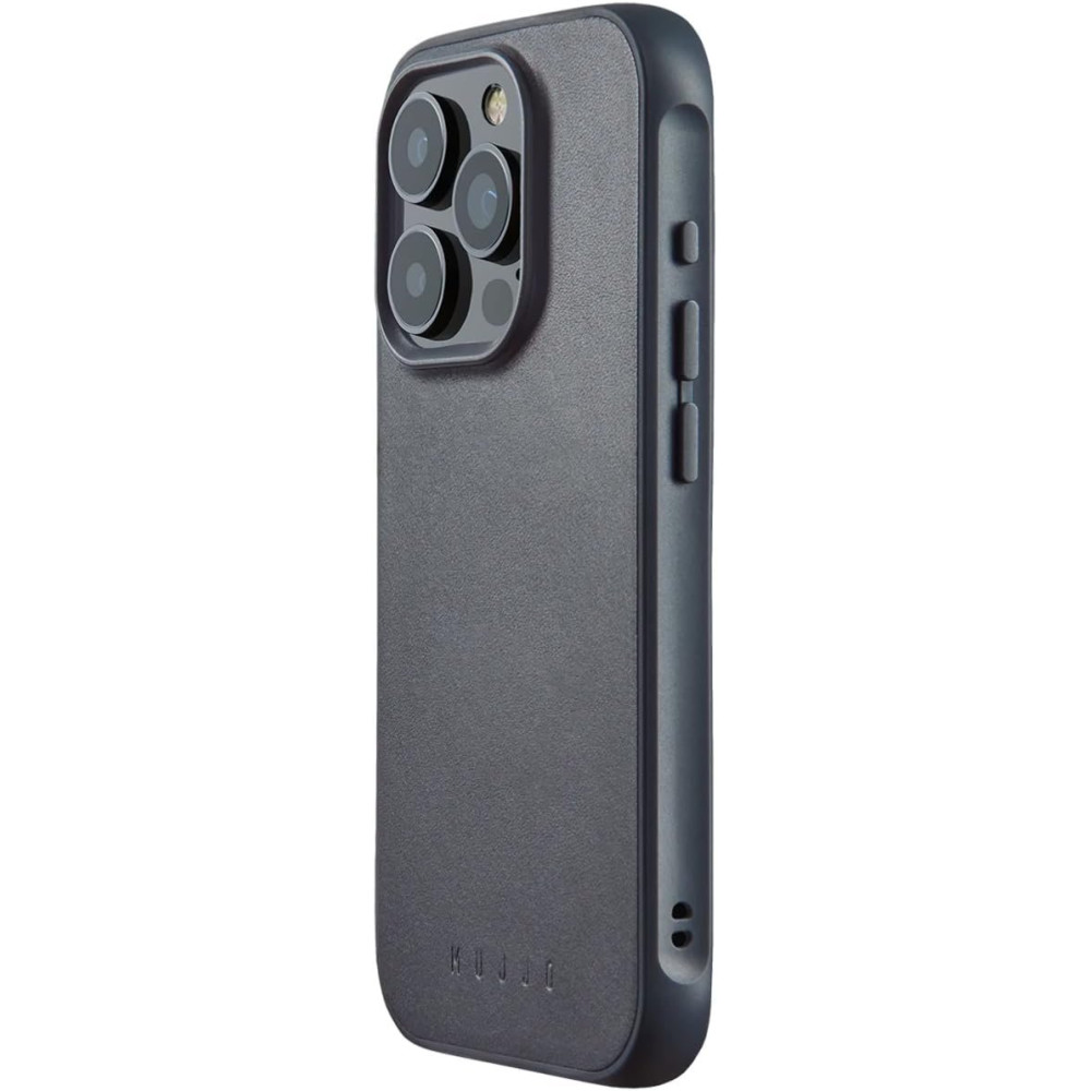 Θήκη iPhone 16 Pro Max MUJJO Shield Case Ανθεκτική Δερμάτινη με MagSafe - Steel Blue (MUJJO-CL-057-SB)