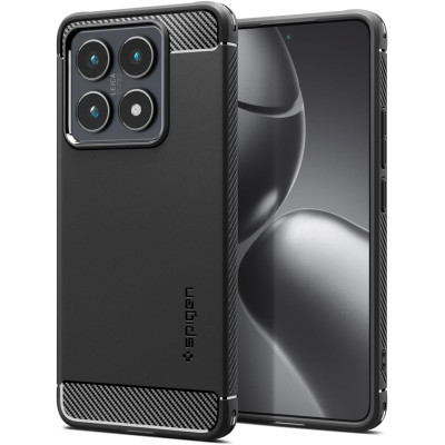 Θήκη Xiaomi 14T Pro Spigen Rugged Armor Ανθεκτική Σιλικόνης - Matte Black (ACS08858)