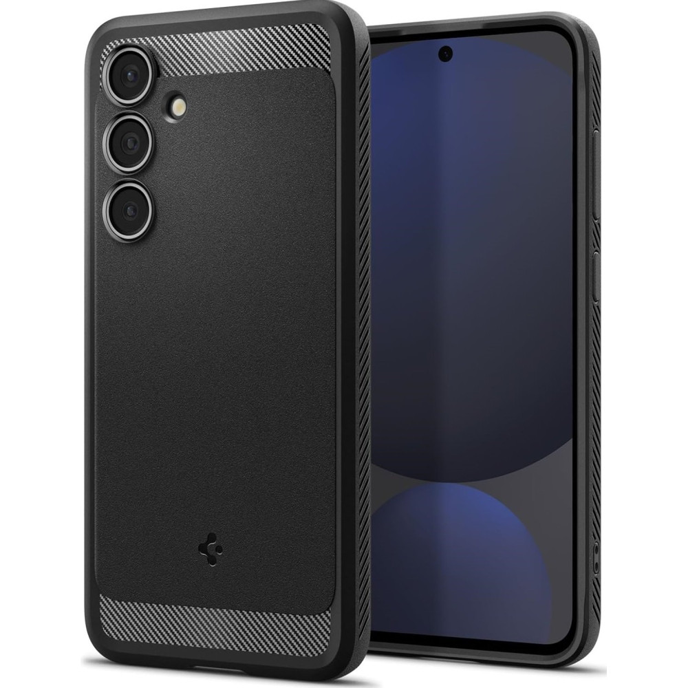 Θήκη Samsung Galaxy S24 FE Spigen Rugged Armor Ανθεκτική Σιλικόνης - Matte Black (ACS08578)