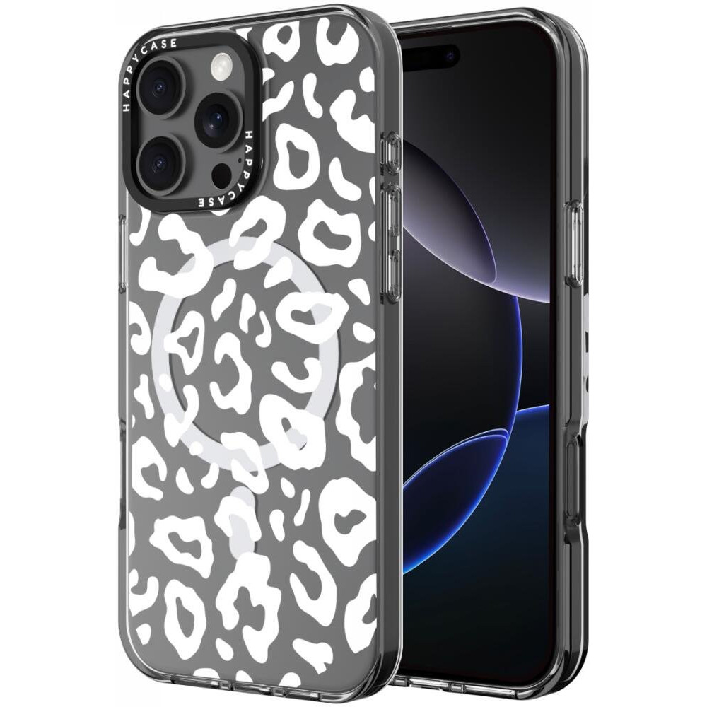 Θήκη iPhone 16 Pro Max HappyCase Joy Διάφανη Σκληρή με MagSafe - Wild Leopard (8719246462450)