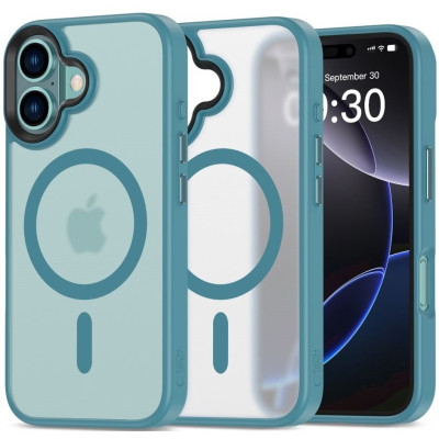 Θήκη iPhone 16 Tech-Protect MagMat Σκληρή Ημιδιάφανη με MagSafe - Matte Teal (5906302372355)