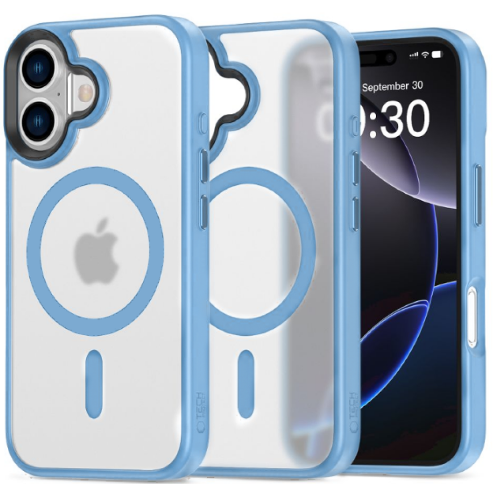 Θήκη iPhone 16 Tech-Protect MagMat Σκληρή Ημιδιάφανη με MagSafe - Matte Ultramarine (5906302372362)