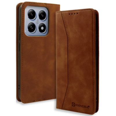 Θήκη Xiaomi 14T Pro Bodycell Book Case Πορτοφόλι - Brown (5206015079924)