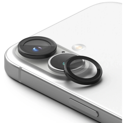 Tempered Glass iPhone 16 / 16 Plus Spacecase QuickFit Camera Glass Αντιχαρακτικό Γυαλί Προστασίας για Φακό Κάμερας 2 Τεμάχια - Black (5905719112684)