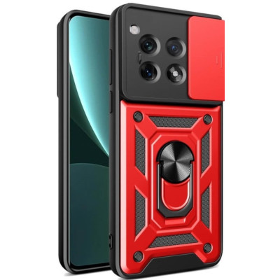Θήκη OnePlus 12R Bodycell Armor Slide Ανθεκτική με Κάλυμμα για την Κάμερα & Μεταλλικό Ring Holder - Red (5206015080142)