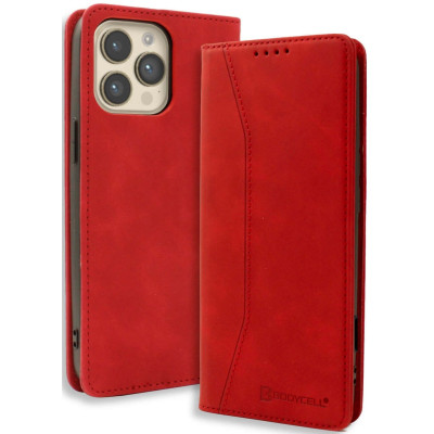 Θήκη iPhone 16 Pro Bodycell Book Case Πορτοφόλι - Red (5206015079726)