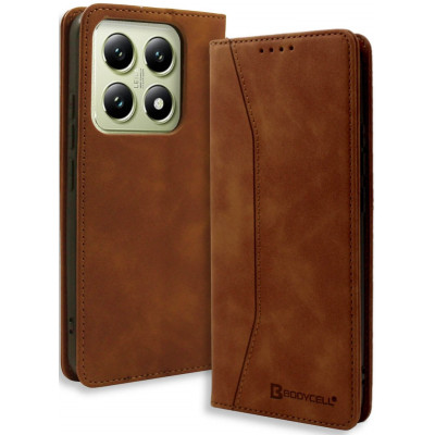 Θήκη Xiaomi 14T Bodycell Book Case Πορτοφόλι - Brown (5206015079894)