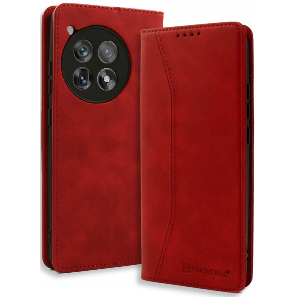 Θήκη OnePlus 12R Bodycell Book Case Πορτοφόλι - Red (5206015079818)