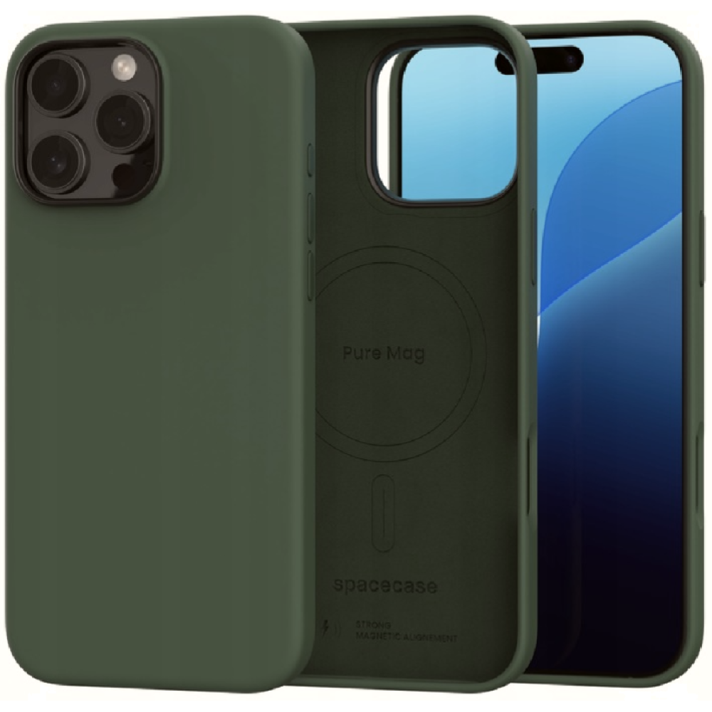 Θήκη iPhone 16 Pro Spacecase Pure Mag Σκληρή με MagSafe - Dark Green (5905719112295)