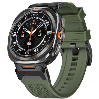 Λουράκι Samsung Galaxy Watch Ultra 47mm Tech-Protect Delta Pro από Premium Σιλικόνη - Hunter Green (5906302376407)