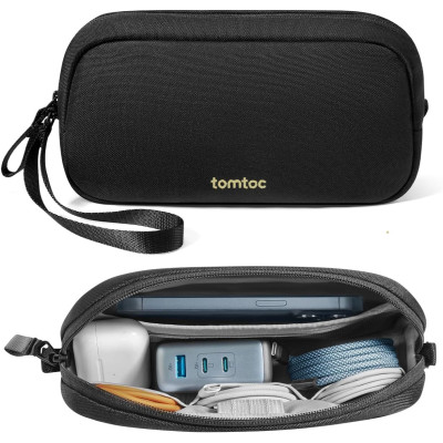 Θήκη Universal Tomtoc Light-T12 Accessory Pouch για Αξεσουάρ / PowerBank / Smartphone 1L Small - Black (T12S1D1)