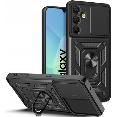 Θήκη Samsung Galaxy A16 Tech-Protect Camshield Pro Ανθεκτική με Κάλυμμα για την Κάμερα & Ring Holder - Black (5906302372782)