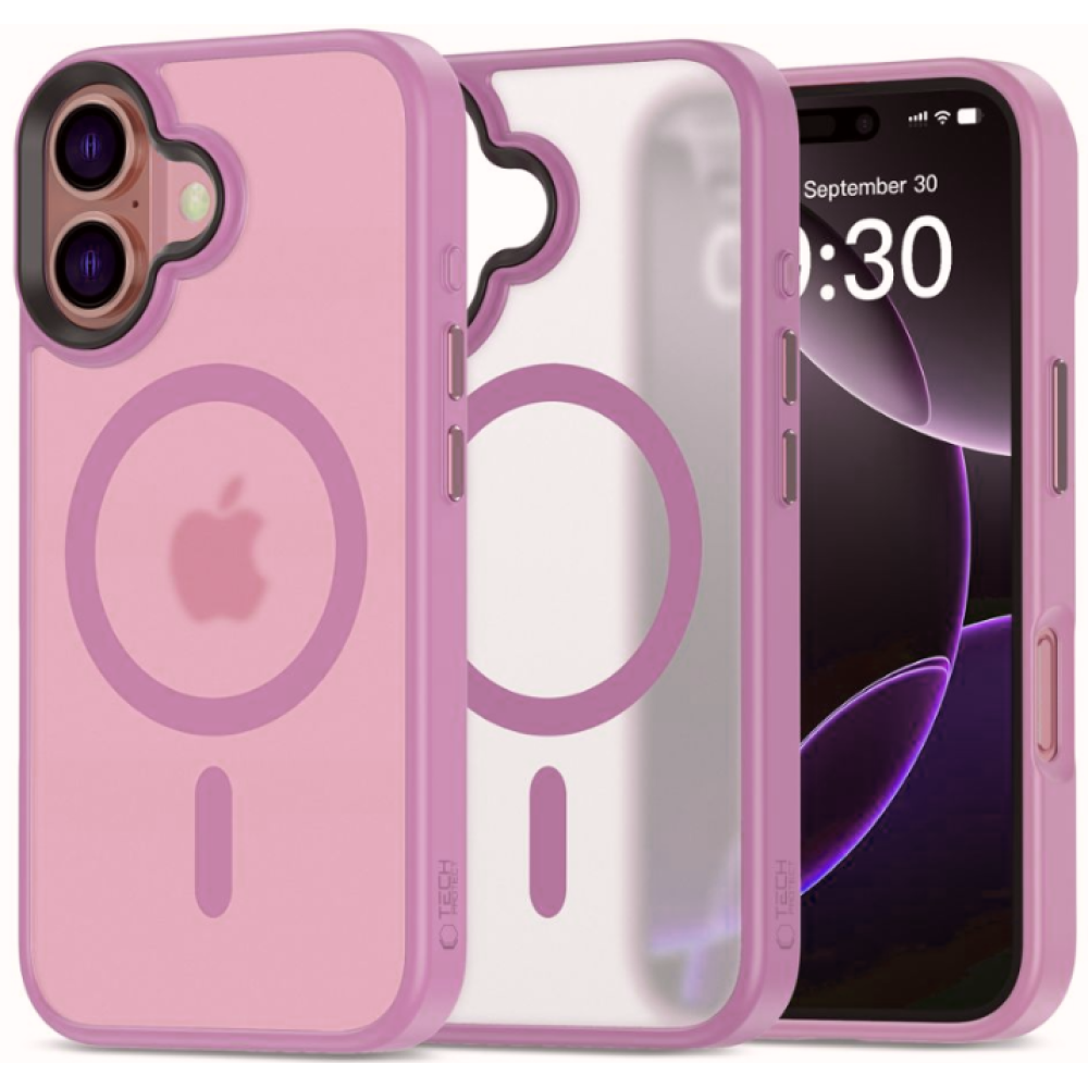 Θήκη iPhone 16 Tech-Protect MagMat Σκληρή Ημιδιάφανη με MagSafe - Matte Mauve (5906302372379)