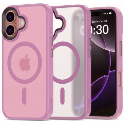 Θήκη iPhone 16 Tech-Protect MagMat Σκληρή Ημιδιάφανη με MagSafe - Matte Mauve (5906302372379)