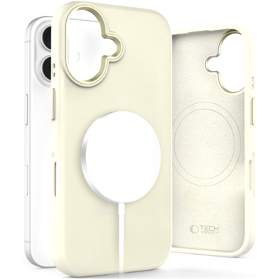 Θήκη iPhone 16 Tech-Protect Silicone Pure MagSafe Σιλικόνης με MagSafe - Cosmic Latte (5906302372539)