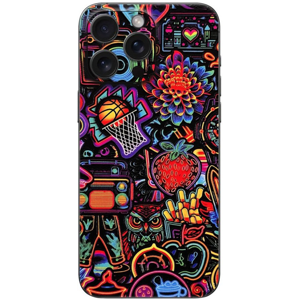 Αυτοκόλλητο Skin Προστασίας Πλάτης iPhone 16 Pro Max Gams Premium Vinyl Skin Back Plate - 3D Neon (GAMS-VNL-SKIN-3DN-001-083)