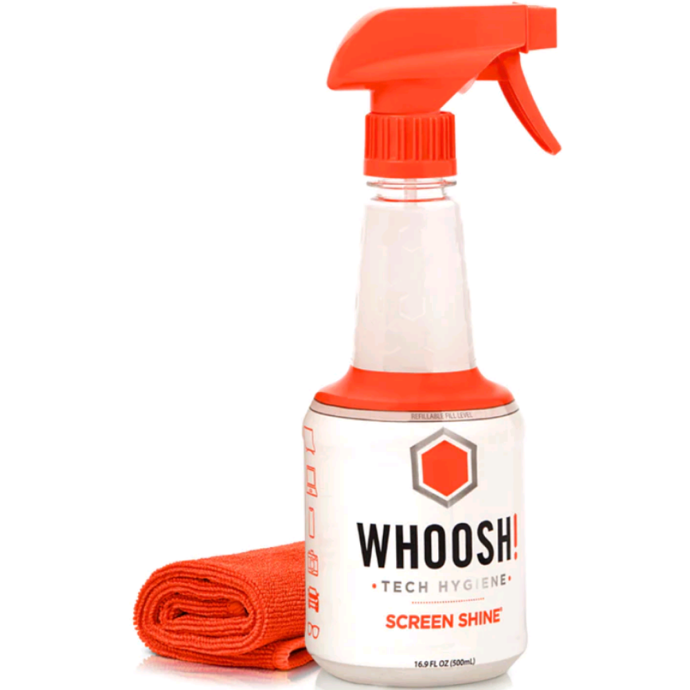 Καθαριστικό Οθόνης Whoosh! Tech Hygiene Screen Shine Pro Επαναγεμιζόμενο Υγρό Σπρέι με 1 Πανάκι - 500ml (1FG500WBOX)