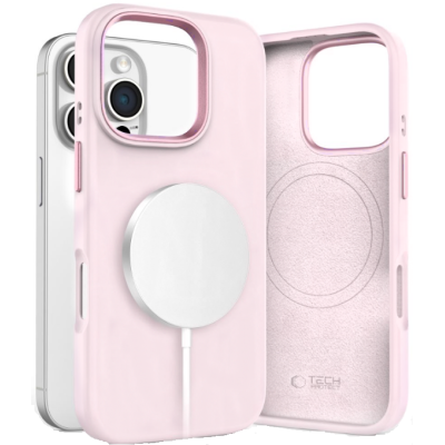 Θήκη iPhone 16 Pro Tech-Protect Silicone Pure MagSafe Σιλικόνης με MagSafe - Pink Pearl (5906302372577)