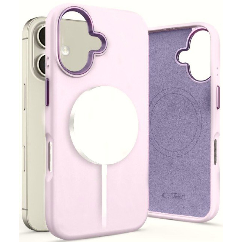 Θήκη iPhone 16 Tech-Protect Silicone Pure MagSafe Σιλικόνης με MagSafe - Mauve (5906302372515)