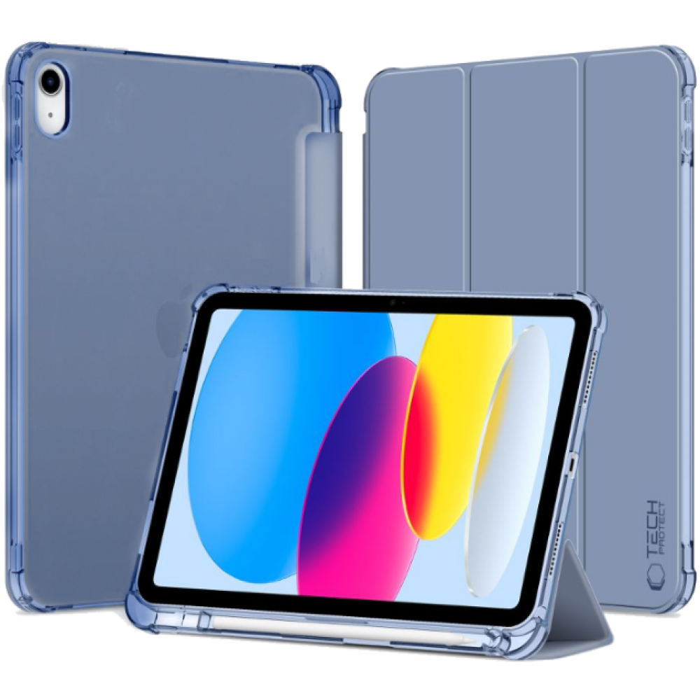 Θήκη iPad (A16) 11th Gen. 2025 11" / 10th Gen. 2022 10.9" Tech-Protect SC Pen Hybrid Flip με Υποδοχή για Apple Pencil - Crystal Blue (5906302372126)