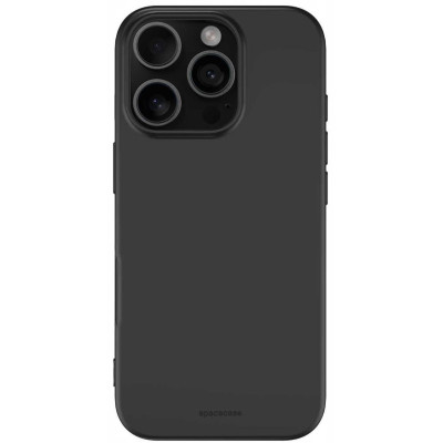 Θήκη iPhone 16 Pro Spacecase Silicone Case Σιλικόνης - Black (5905719111540)