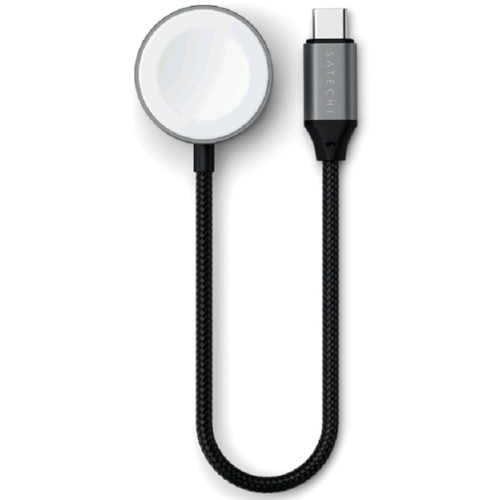 Καλώδιο Type-C Satechi Fast Charging Cable σε Μαγνητικό Γρήγορο Φορτιστή για Apple Watch / AirPods 5W 19cm - Space Gray (ST-QCAWM)